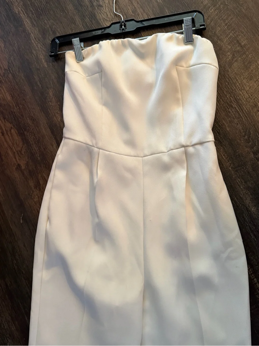 Express Ivory Strapless Jumpsuit Size 4 Bridal Shower Wedding Rehearsal Dinner